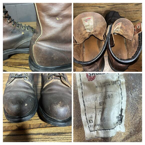Red Wing Supersole Work Boots Brown Leather Men’s 12 D Made in USA EH Rated - Picture 8 of 8
